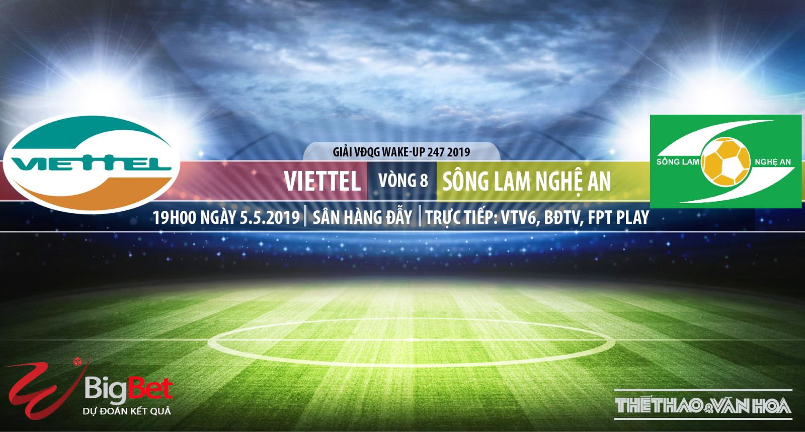 Viettel vs SLNA: Trực tiếp bóng đá và nhận định (19h ngày 5/5), V League 2019 vòng 8