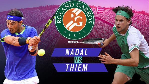 Link xem trực tiếp Nadal vs Thiem, Chung kết Pháp mở rộng Roland Garros 2019