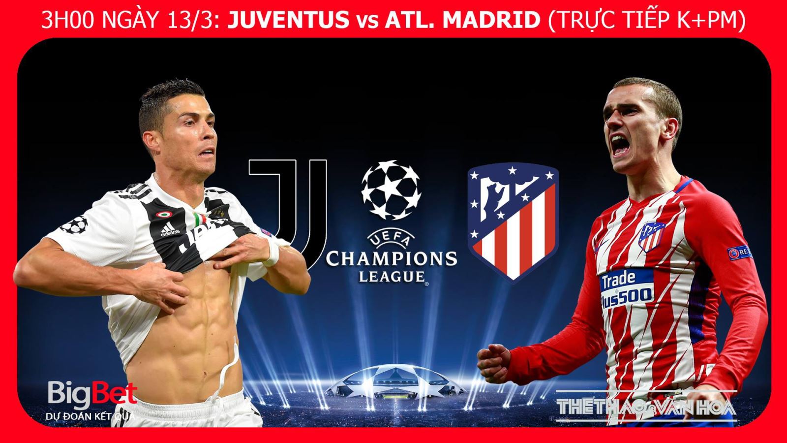 Nhận định bóng đá, dự đoán bóng đá Juventus vs Atletico Madrid (03h00,13/03). Kèo bóng đá. Trực tiếp K+PM