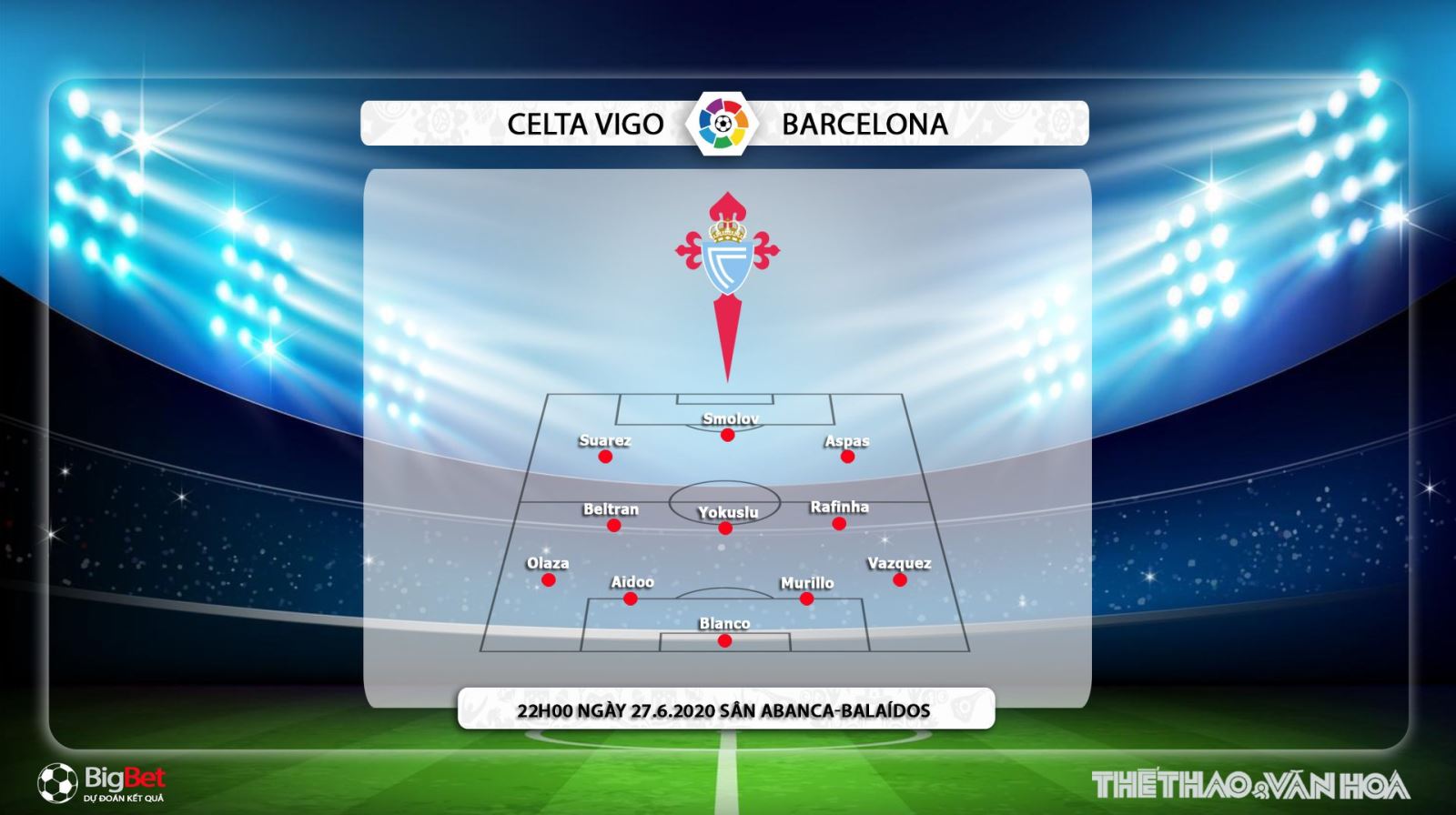 Chú thích Celta Vigo vs Barcelona, Barcelona, Celta Vigo, trực tiếp bóng đá, bóng đá, lịch thi đấu, nhận định bóng đá, kèo bóng đá