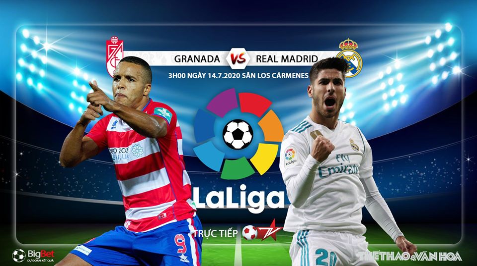 Nhận định bóng đá bóng đá Granada vs Real Madrid. Trực tiếp bóng đá Vòng 36 La Liga. BĐTV