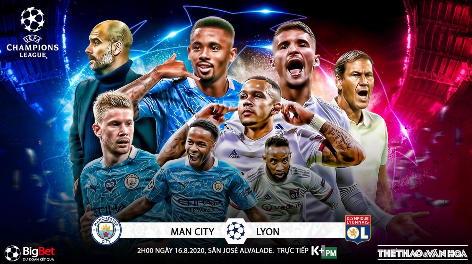 Nhận định bóng đá nhà cái Man City vs Lyon. Tứ kết Cúp C1 châu Âu. Trực tiếp K+PM 