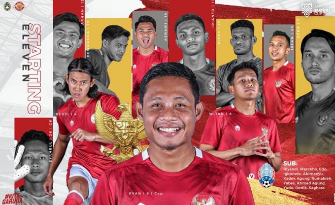 Evan Dimas, indonesia, aff cup 2021, văn hậu, đội tuyển việt nam, lịch thi đấu aff cup 2021