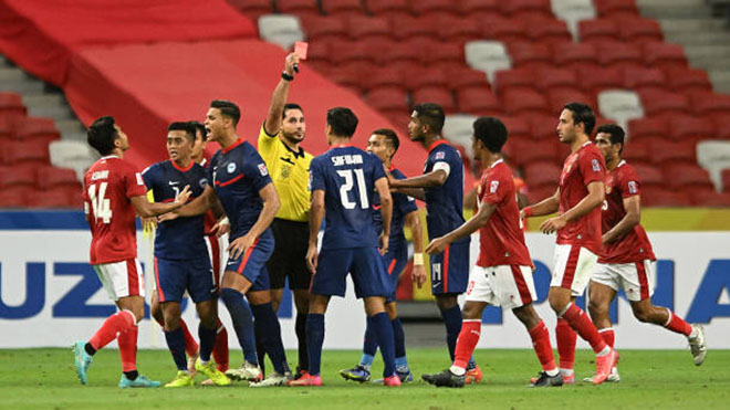 Singapore vs Indonesia, trọng tài, AFF Cup 2021, trọng tài gây tranh cãi, ket qua bong da AFF Cup 2021, ket qua ban ket AFF Cup, tin tuc AFF Cup 2021 hom nay