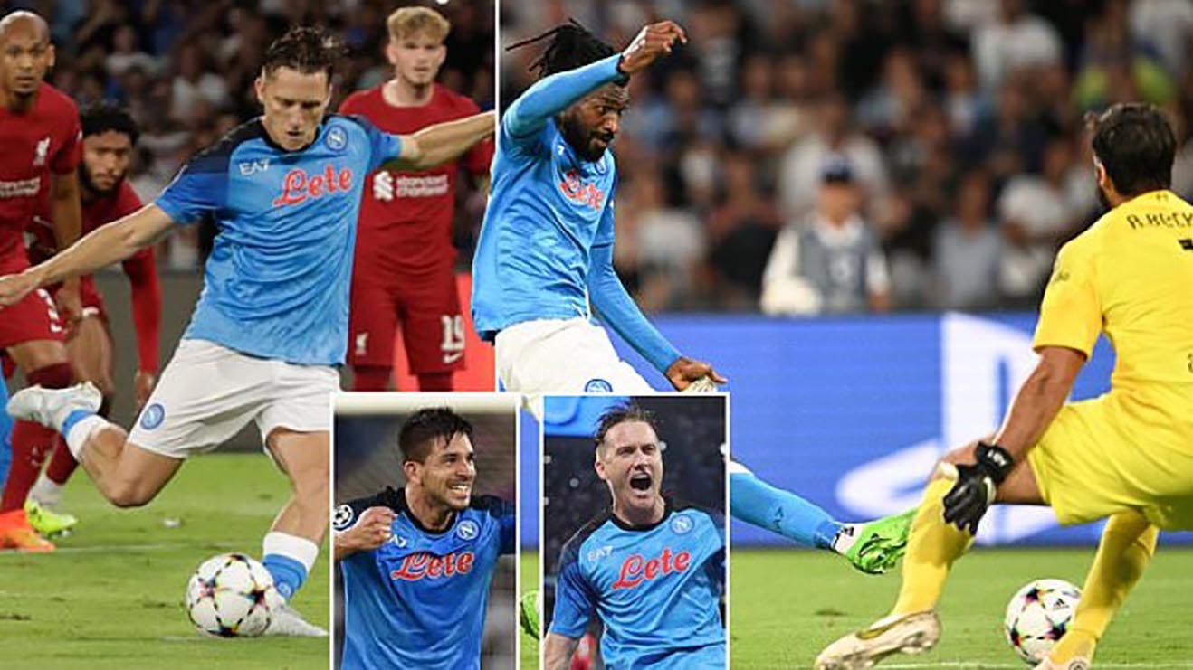 Kết quả Cúp C1 đêm qua: Liverpool thua thảm hại trước Napoli, Lewandowski lập hat-trick cho Barca
