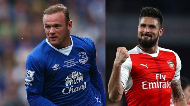 Với Rooney và Giroud, Everton sẽ tranh chức vô địch Premier League?