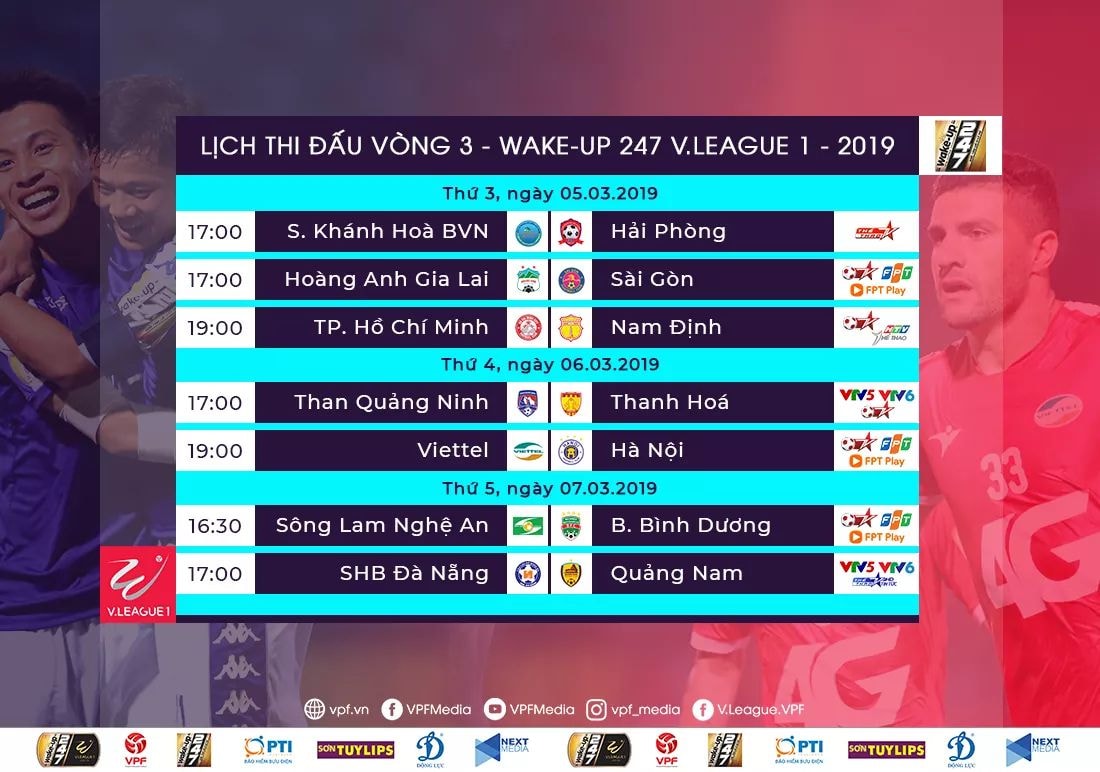 lich thi dau V-League 2019, VTV6, lịch thi đấu bóng đá hôm nay, trực tiếp bóng đa, truc tiep bong da, HAGL, HAGL vs Sài Gòn, Viettel vs Hà Nội, BĐTV, TTTV