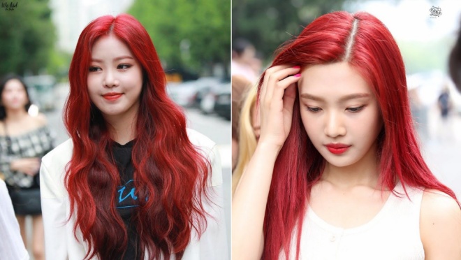 Nữ idol K-pop khiến fan 'mất máu' khi sở hữu mái tóc đỏ