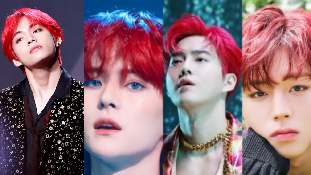 9 nam thần K-pop 'nóng như lửa' với mái tóc đỏ: BTS, TXT, EXO