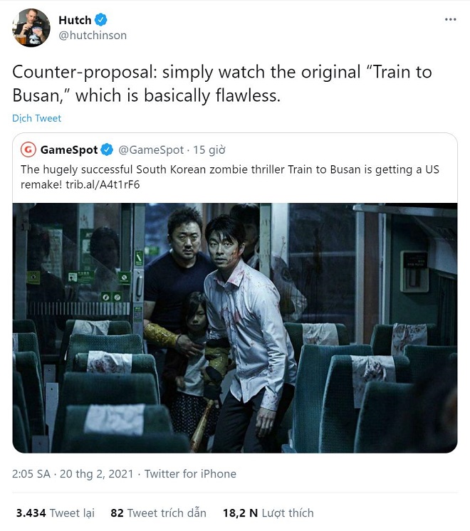 Hollywood, Train To Busan, Chuyến tàu sinh tử, Gong Yoo, Ma Dong Seok