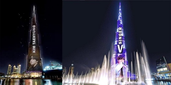 BTS, V, BTS tin tức, BTS thành viên, Kpop, Burj Khalifa, Dubai, sinh nhật