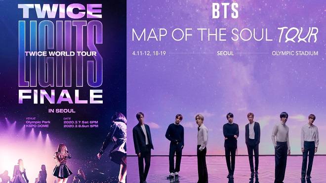BTS, Twice, Red Velvet, Tour diễn khủng bị COVID-19 thổi bay, Seventeen, NCT, BTS – Map Of The Soul Tour, Twice – TwiceLights, Seventeen – Ode To You, Neo City The Awards