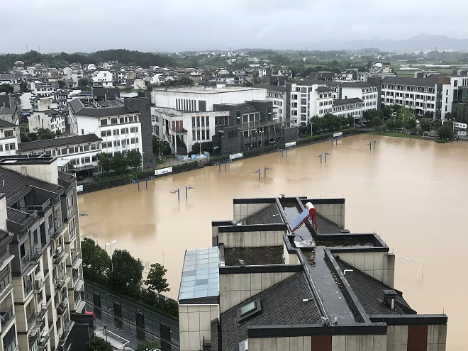 Trung Quốc, Lũ lụt, nâng mức cảnh báo, mưa dông