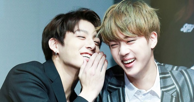 BTS, Jin BTS, Jungkook BTS, Jungkook BTS giả nai, Jungkook BTS tạt một gáo nước lạnh vào mặt Jin, mối quan hệ giữa Jungkook và Jin, cặp đôi Jungkook và Jin 