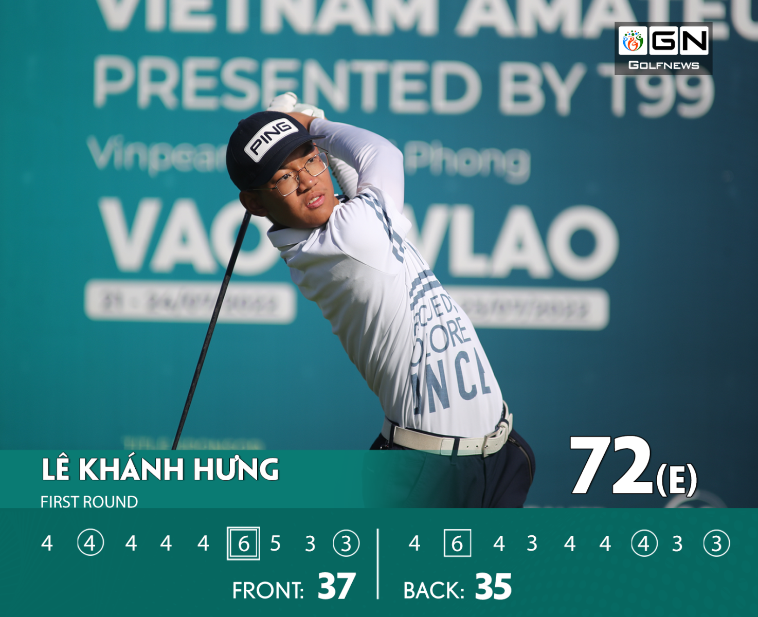 Giải Vô địch golf Nghiệp dư Việt Nam Mở rộng tranh Cup T99: Lê Khánh Hưng giữ đỉnh bảng, Nguyễn Anh Minh áp sát phía sau