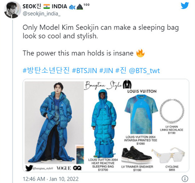 BTS, Jin, Jin mẫu chuẩn, Sản phẩm Artist-Made của BTS, Suga, V BTS, Jungkook, Tin bts