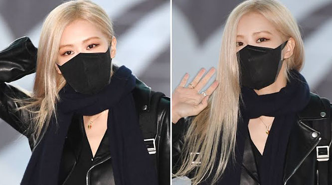 Rosé Blackpink khiến fan không rời mắt khi tới sân bay Incheon