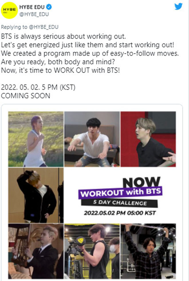BTS, Thử thách WORKOUT with BTS, Tập gym cùng BTS, Jungkook, Suga, Jin, Tin  bts