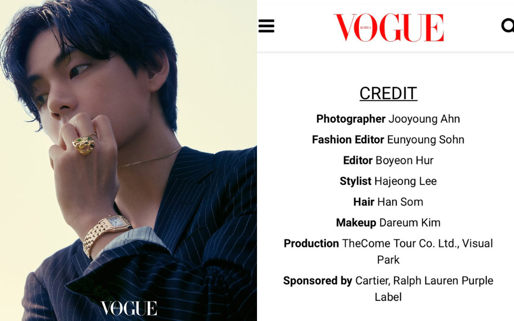 BTS' V x Cartier For VOGUE Korea