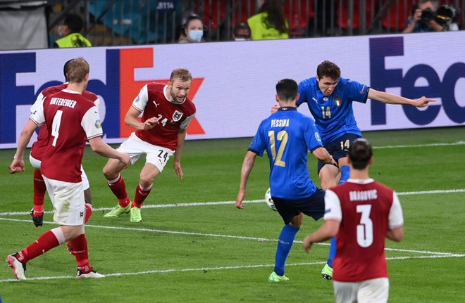 Ý 2-1 Áo, ket qua bong da, kết quả bóng đá EURO 2021, kết quả vòng 1/8 EURO, kết quả Ý đấu với Áo, Wales 0-4 Đan Mạch, ket qua bong da hom nay, tin EURO