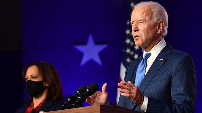 Ứng cử viên Joe Biden tuyên bố giành chiến thắng