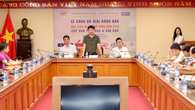 Toàn cảnh: Công bố Giải bóng bàn học sinh thành phố Hà Nội mở rộng - Cúp Báo Thể thao & Văn hóa 2018