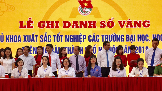 Hà Nội tổ chức lễ ghi danh Sổ vàng tại Văn Miếu - Quốc Tử Giám các thủ khoa xuất sắc