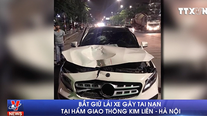 VIDEO: Bắt giữ lái xe gây tai nạn tại hầm giao thông Kim Liên, Hà Nội