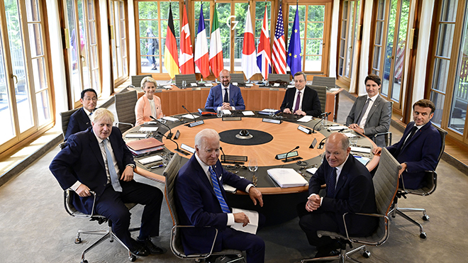 Hội nghị thượng đỉnh G7: Tổng thống Mỹ và Thủ tướng Đức thảo luận về vấn đề Ukraine