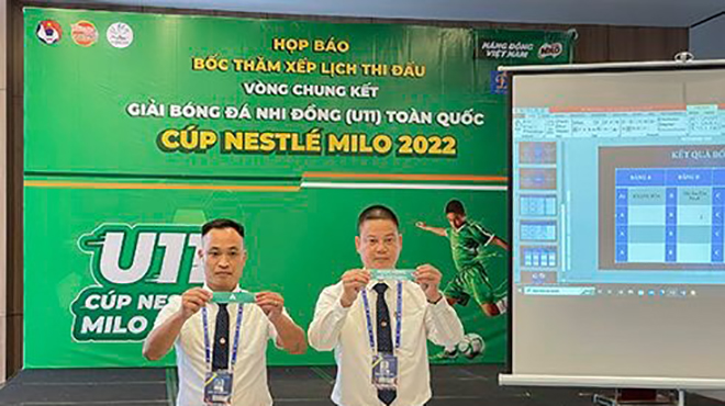 16 đội tranh tài tại VCK giải bóng đá Nhi đồng toàn quốc