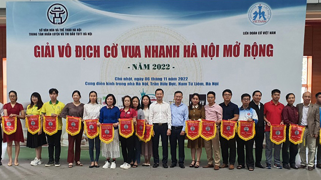 Giải cờ vua nhanh Hà Nội mở rộng năm 2022 thu hút số VĐV kỷ lục