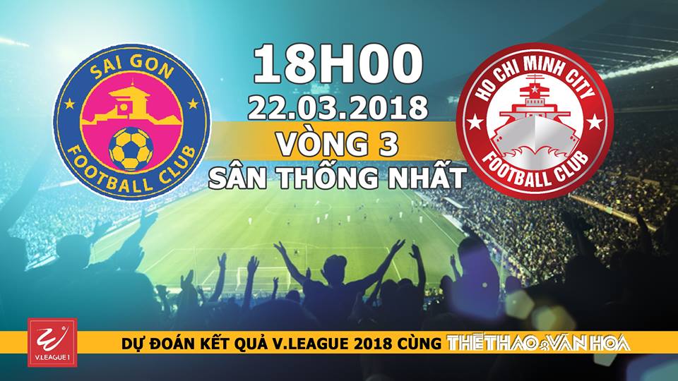 Dự đoán có thưởng vòng 3 V-League: Trận Sài Gòn FC và CLB TP. HCM