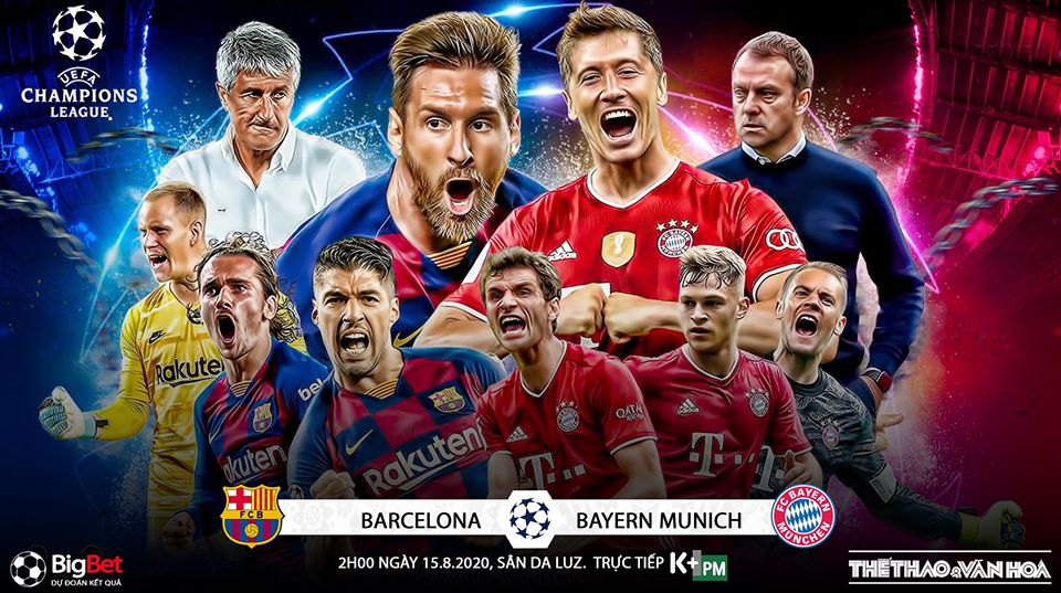 Link xem trực tiếp bóng đá. Barcelona vs Bayern Munich. Xem trực tiếp bóng đá cúp C1 châu Âu. Trực tiếp vòng tứ kết Champions League. Trực tiếp Barcelona đấu với Bayern