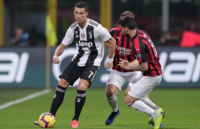 Video clip bàn thắng trận Milan vs Juventus