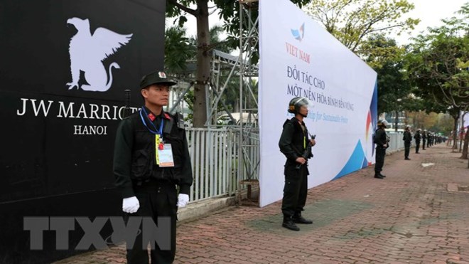 Thượng đỉnh Mỹ - Triều lần 2: Siết chặt an ninh Trung tâm Hội nghị Quốc gia và khách sạn JW Marriott