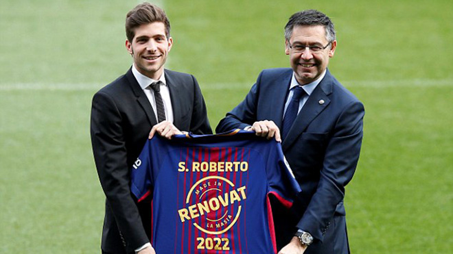 Sợ bị Man City 'cướp', Barca trói Sergi Roberto bằng hợp đồng siêu khủng