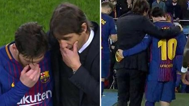 HLV Conte tiết lộ cuộc nói chuyện với Messi sau khi Chelsea thua Barca