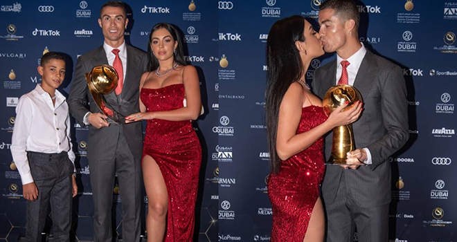 Ronaldo, CR7, Bạn gái Ronaldo, Georgina Rodriguez, Cầu thủ hay nhất thế kỷ, Bạn gái Ronaldo gợi cảm, Lễ trao giải Globo Soccer, Cristiano Ronaldo, Ronaldo và bạn gái