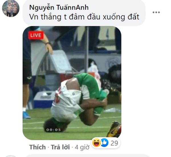 Việt Nam 4-0 Indonesia, CĐV Việt Nam chế ảnh Tấn Trường, troll thủ môn Indonesia, cộng đồng mạng, kết quả bóng đá vòng loại World Cup 2022, bảng xếp hạng bảng G