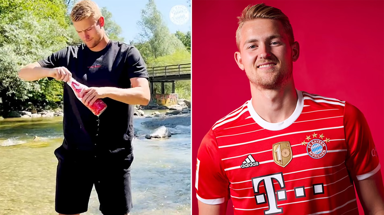 De Ligt hôn say đắm bạn gái trong ngày ra mắt Bayern Munich 