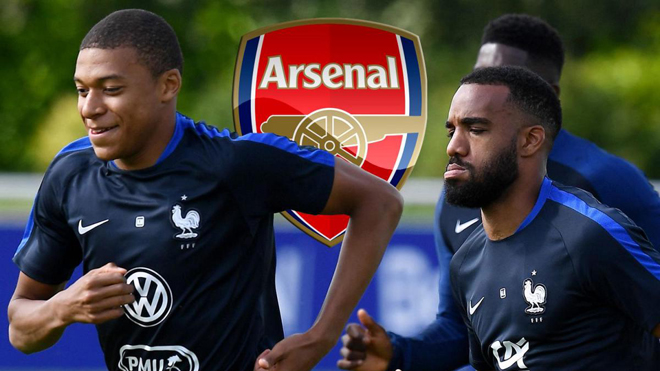 Sắp có Lacazette, Arsenal vẫn thèm muốn Mbappe