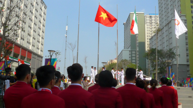 Lễ Thượng cờ của Đoàn thể thao Việt Nam tại ASIAD 2018