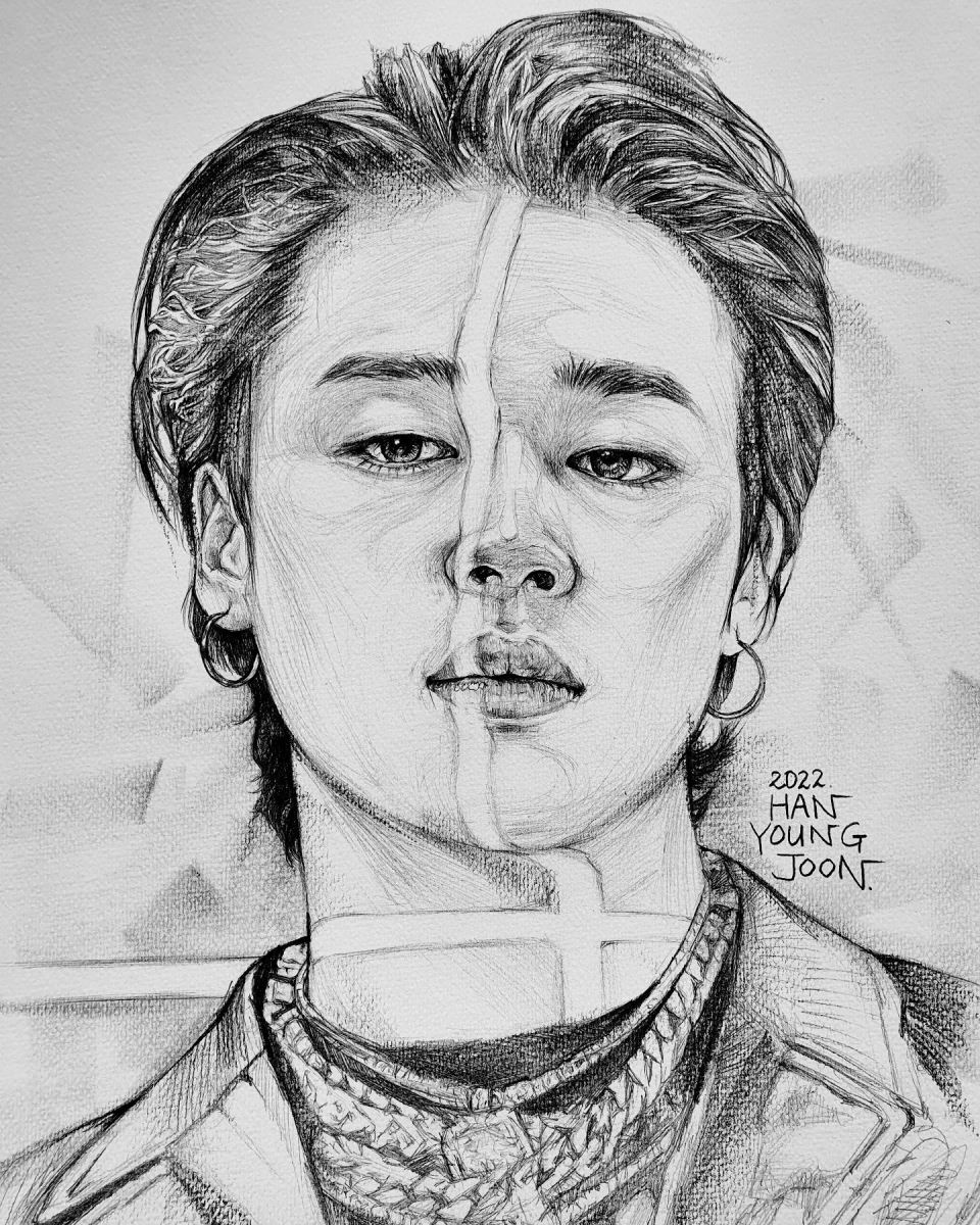 Tranh vẽ Jimin BTS mắt không tròng được mang đi triển lãm Tranh Vẽ Jimin Bts Mắt Không Tròng Được Mang Đi Triển Lãm