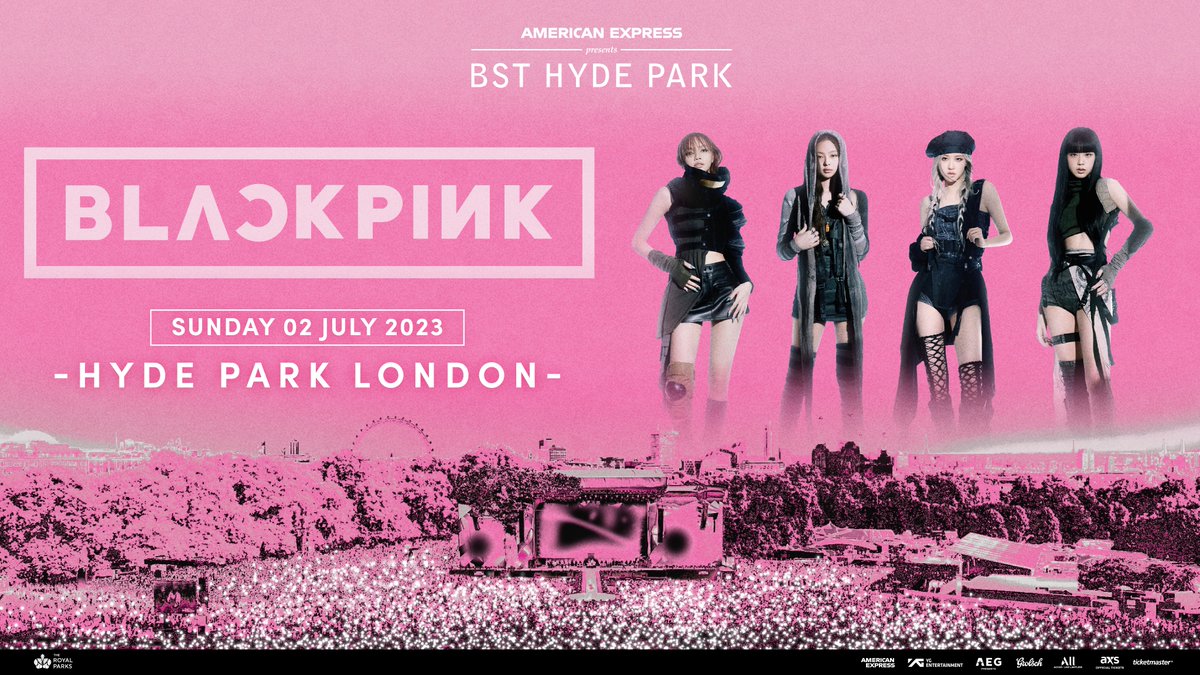 Blackpink, Blackpink idol đầu tiên diễn chính tại lễ hội lớn bậc nhất Anh, Blackpink Hyde Park, Blackpink festival, Blackpink 2023, Jennie, Jisoo, Rose, Lisa