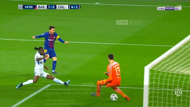 Chết cười trước ảnh chế thủ môn Courtois bị Messi ‘xâu kim’ 2 lần