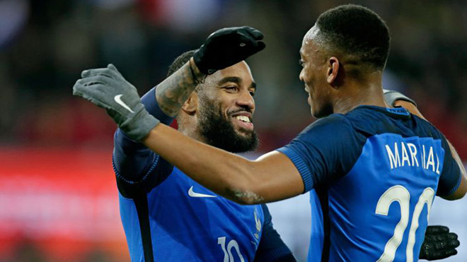 NÓNG: Martial và Lacazette bị loại khỏi tuyển Pháp, lỡ hẹn với World Cup 2018
