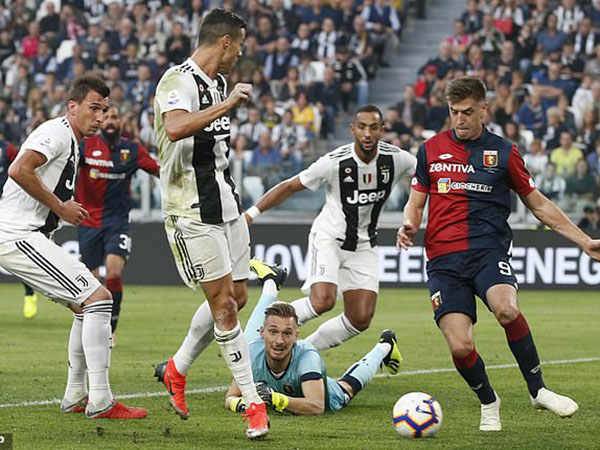 Juventus, Juve, Ronaldo, Ronaldo ghi bàn, Video clip bàn thắng Juventus 1-1 Genoa, Juventus 1-1 Genoa, Ronaldo đi vào lịch sử, Ronaldo lập kỷ lục, đua vô địch với Napoli