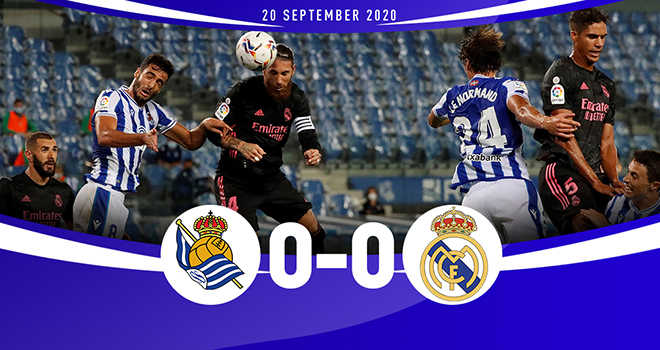 Ket qua bong da, Sociedad vs Real Madrid, Real Sociedad 0-0 Real Madrid, BXH La Liga, kết quả bóng đá La Liga vòng 2, kết quả Real Sociedad đấu với Real Madrid, kqbd
