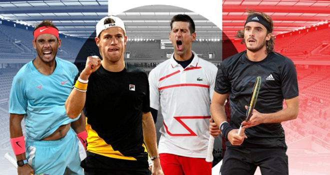 Ket qua Roland Garros, Djokovic vs Tsitsipas, Schwartzman Nadal, ket qua tennis, Djokovic đấu với Tsitsipas, Nadal đấu với Schwartzman, Roland Garros 2020, Pháp mở rộng
