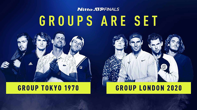 Bốc thăm chia bảng ATP Finals 2020: Nadal và Djokovic chạm trán những đối thủ nào?